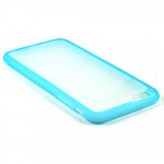 Wholesale iPhone 6 Plus 5.5 inch Gummy Hybrid Case (Blue Clear)